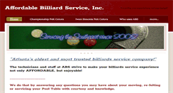 Desktop Screenshot of affordablebilliardservice.com