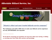 Tablet Screenshot of affordablebilliardservice.com